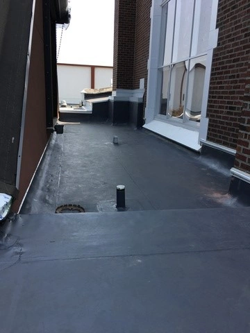 Flat roof installation