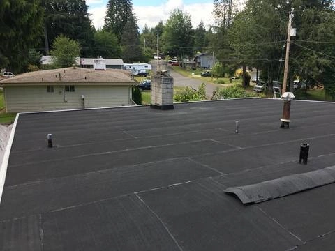 Flat roof installation