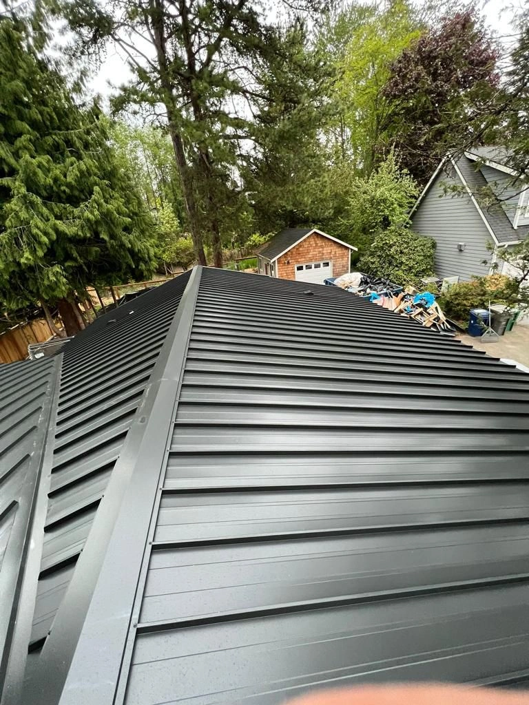 Metal roof installation