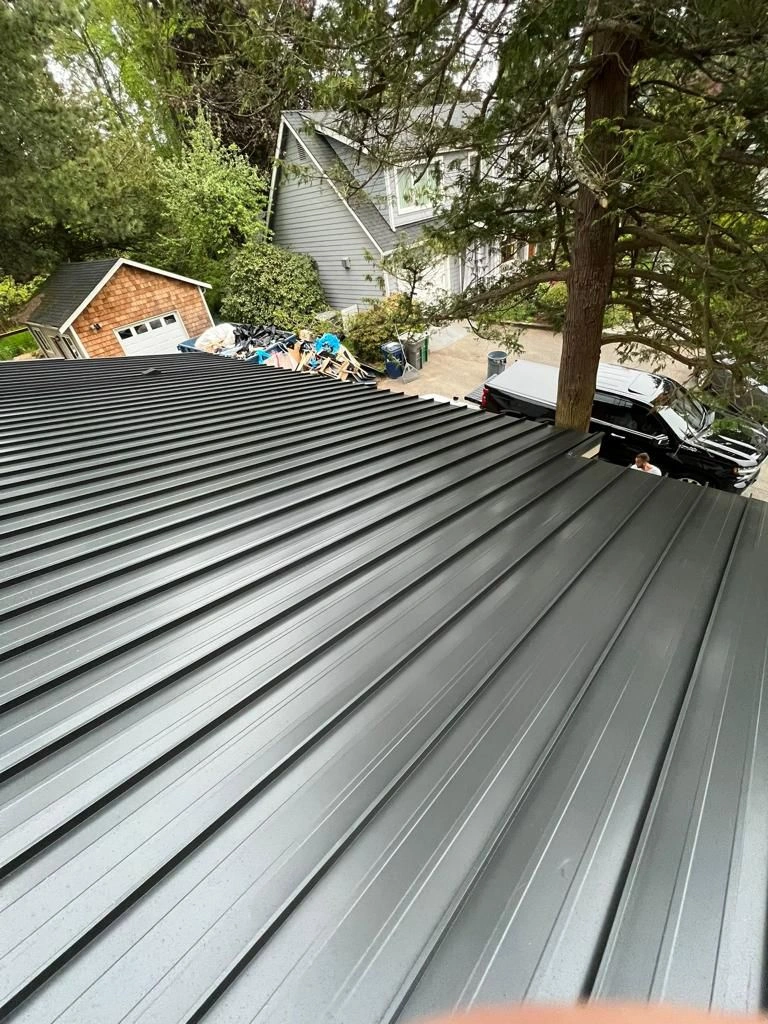 Metal roof installation