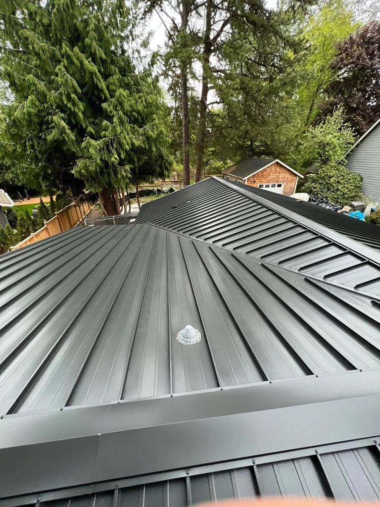 Metal roof installation