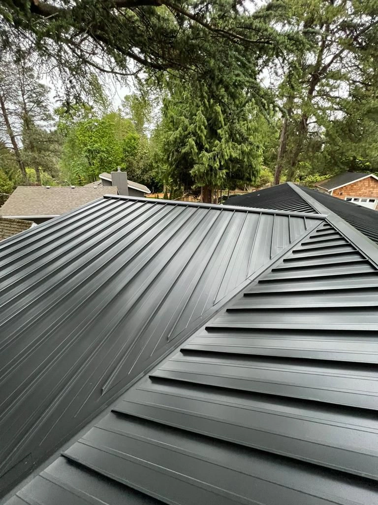 Metal roof installation