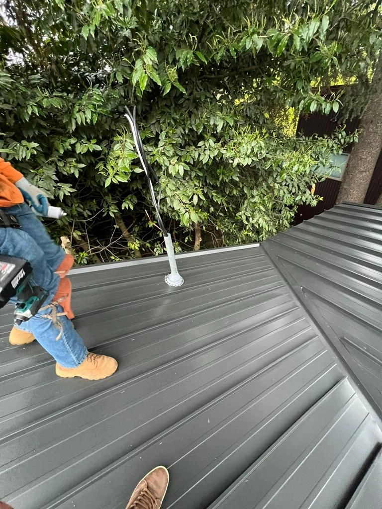 Metal roof installation