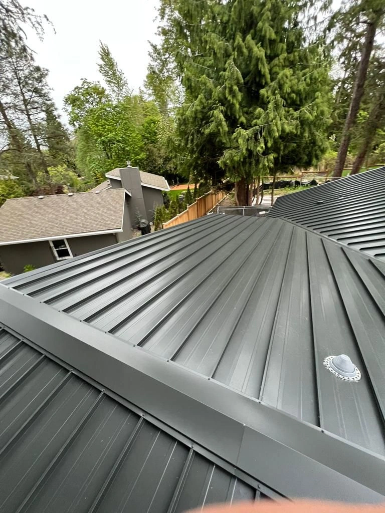 Metal roof installation