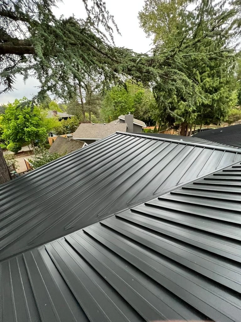 Metal roof installation