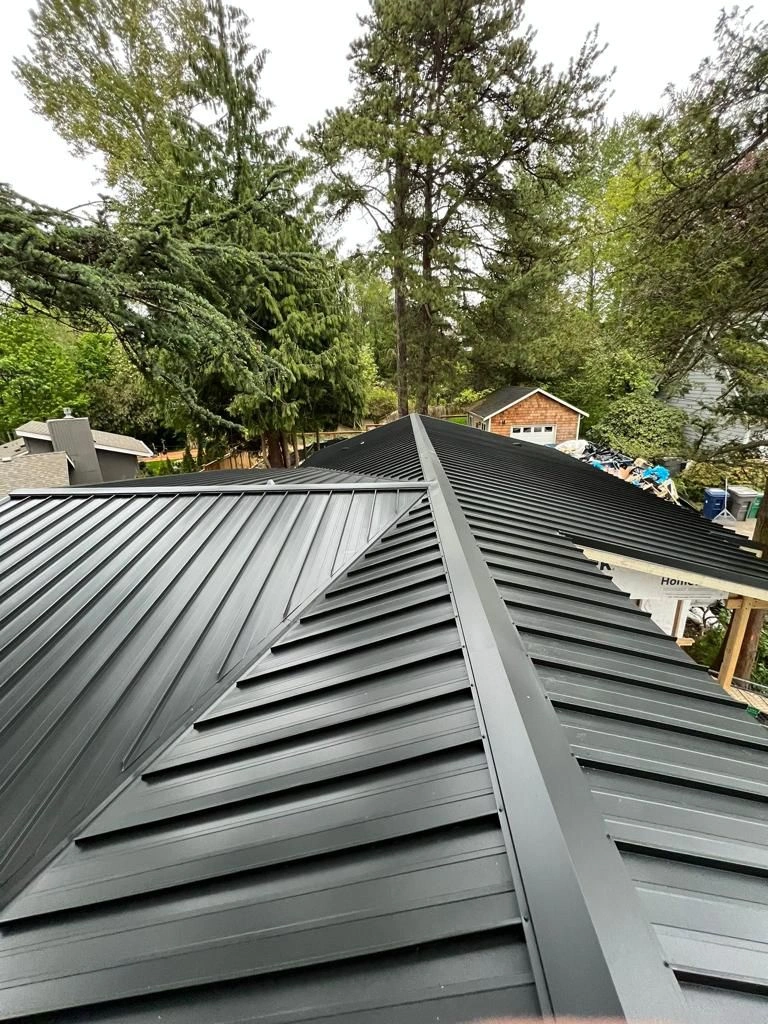 Metal roof installation