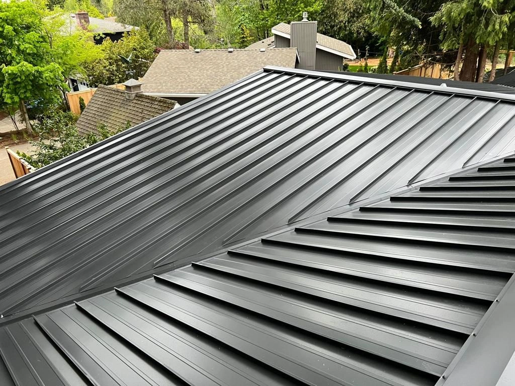 Metal roof installation