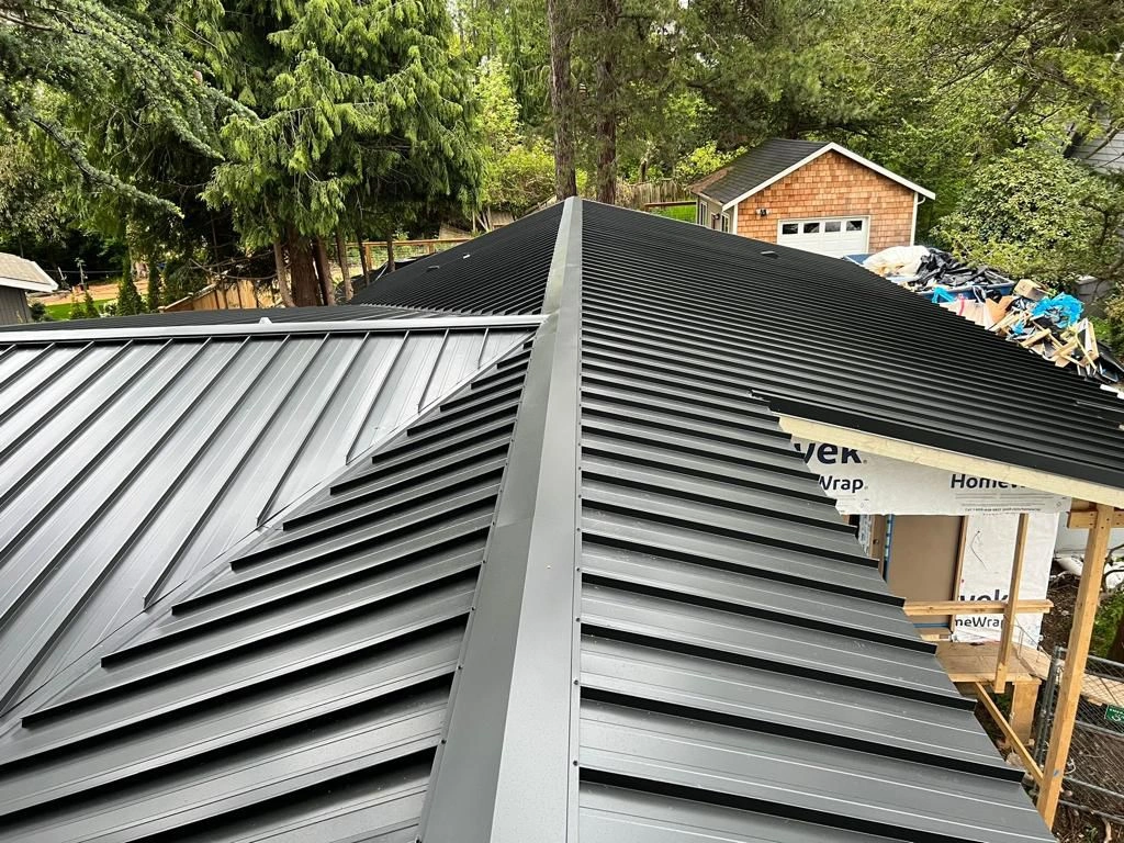Metal roof installation
